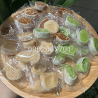 1Kg kẹo dừa non tam vị (mix 3 vị: truyền thống, lá dứa, cà phê) - đặc sản Bến Tre - kẹo dừa dứa non thơm béo,, ít đường
