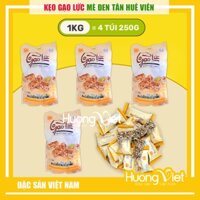 1KG Kẹo gạo lức sấy giòn mè đen Tân Huê Viên, kẹo gạo lứt Sóc Trăng Tân Huê Viên giòn ngon đậm đà vị  [ 4 TÚI 250G ]