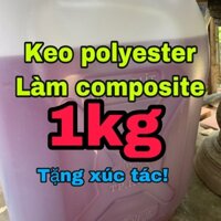 1kg keo polyester Composite + 1kg vải thuỷ tinh mat