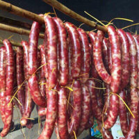 1kg Lạp sườn gác bếp lợn đen loại 1 (Chuẩn vị Tây Bắc) thơm hạt dối mác khén, làm bằng vỏ lòng non