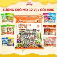 1kg Lương khô Fucuco mix 12 vị  túi nguyên tiện lợi dinh dưỡng
