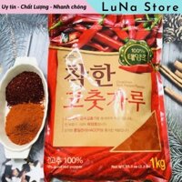 1kg Ớt bột Hàn Quốc NongWoo làm kim chi, nấu mì cay - Ớt Bột loại Vảy, loại Mịn Hàn Quốc - LuNa Store