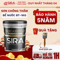 [1KG] Sơn Chống Thấm Bể Cá, Mái Tôn, Sàn Nền trước khi lát gạch - Sơn chống thấm gốc Bitum Sira BT