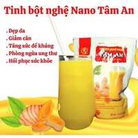 1kg Tinh Bột Nghệ Nano Curcumin Tâm An (2 Bịch x0.5kg) - Tặng 2 Hủ Mật Ong 50g +2 Dây Teo Tinh Dầu