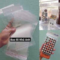 1kg Túi kiếng trong dán keo có lỗ treo Túi bóng kính nilon opp có miếng màng ngọc treo lên Size 9x18cm - 10x20cm