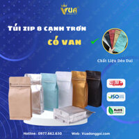 [1KG] Túi Nhựa Zipper  8 Cạnh Trơn Có Van Đựng Cafe Thực Phẩm Đủ Màu, Đủ Size Chất Liệu Dẻo Dai Giá Rẻ