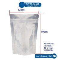 1Kg Túi zíp bạc ghép đáy đứng - Zipper bạc - Túi đựng thực phẩm, mỹ phẩm - Túi đựng bột, tắm trắng