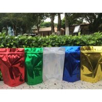 1kg Túi zipper đáy đứng 1 mặt màu 1 mặt trong
