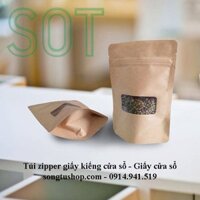 1kg Túi zipper đáy đứng giấy cửa sổ