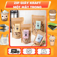 [1kg/size] - Túi zipper 1 mặt giấy 1 mặt trong 🔥 Hàng loại đẹp🔥 Túi Zip Kraft một mặt trong ựng các loại hạt, mứt, bột..