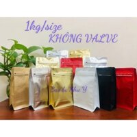 [1kg/size] - túi zipper khóa nhật 8 cạnh đựng cafe (Đỏ, đen, giấy, bạc, đồng, Xanh Ngọc/xanh dương, vàng, xanh rêu)