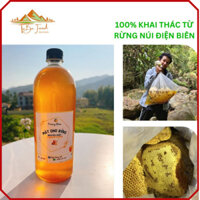 1Lít Mật Ong Hoa Nhãn(vụ 2024 tại Điện Biên) - Mật Ong Thiên Nhiên 100% Nguyên Chất