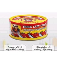 1lóc  4 hộp Cá nục xốt cà 3 cô gái hộp 190g