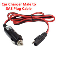 1m 15A Nguyên Chất 14AWG Đồng Bakelite Sạc Xe Hơi Nam Đến SAE Cắm Cáp Năng Lượng Mặt Trời Bật Lửa Pin Adapter Dây