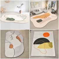 (1M-1M2) Thảm họa tiết trừu tượng trải sàn trang trí hiện đại, Thảm chống trượt bám chắc đủ dạng