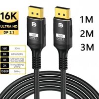 1m 2m 3m 16K DP 2.1 Cáp DisplayPort Video 80gbps Cáp DP Sang DP 16K @ 30Hz 8K @ 60Hz 120Hz Cho Laptop TV Xbox Máy Chiếu Chơi Game Monit