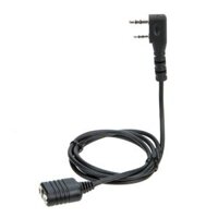1m Bộ đàm mở rộng lõi 2-pin k loại tai nghe micrô Cáp micrô vô tuyến nghiệp dư Phụ kiện cho Kenwood cho Baofeng UV-5R 888S