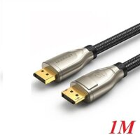 1m cáp dp ra displayport 1.4 version hợp kim bọc lưới chống nhiễu màu đen Ugreen 60842 DP112