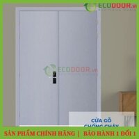 1M CỬA GỖ CHỐNG CHÁY 2P SON XAM ECD