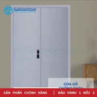 1m Cửa Gỗ Chống Cháy GCC Cua Go Chong Chay 2P Son Xam- Chưa Kèm Phụ Kiện - SAIGONDOOR