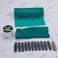 1M thun super hunter 0.55mm, 0.6mm, 0.65mm kèm phụ kiện: 10 da, 01 cuộn dây cột & 01 móc thun.