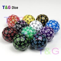 1pc 60 mặt Board game Digital Dice D60 Dungeon and Dragons rpg d & d dados