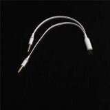 1pc Black/White 3.5 audio cable Male to Female Transfer Headset conversion cable 1 to 2 Computer audio cable Portable - intl