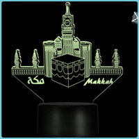 1pc Eid 3D Đèn Ngủ Nhiều Màu Sắc Tòa Nhà Điều Khiển Cảm Ứng Đèn Bàn Quà Tặng Không Pin (Các Loại Màu) daidiwes