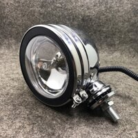 1PC Metal Chrome Universal Motorcycle Fog Light Front Driving Spot Auxiliary Lamp For Honda Shadow Yamaha V-stars Kawasaki