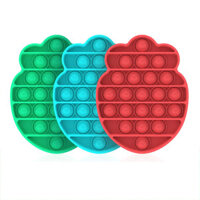 1pc Push Bubble Sensory Toy Strawberry Shaped Anti-stress Fidget Toys Reliever Educational Puzzle Toy for Adults Kids Cr