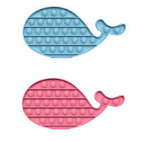 1pc Push Bubble Sensory Toy Whale Shape Anti-stress Fidget Toys Reliever Funny Educational Puzzle Toy for Adults Kids Cr