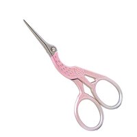 1pcs 9.5cm Antique Vintage Sewing Scissor Heron Shaped Stainless Steel Scissors Cutting for Fabric Clothing DIY Tool - Pink
