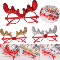 1PCS New Party Supplies Plastic Xmas Ornaments Christmas Decor Elk Antler Kids Toy Glasses Frame