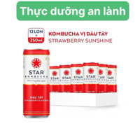 1T 12 LON STAR KOMBUCHA VỊ DÂU TÂY STRAWBERRY (250mlx12lon) DATE 2026