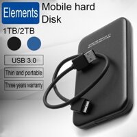 1tb / 2TB WD Element HDD HD Đĩa cứng Harddisk Harddisk Đĩa cứng gắn ngoài