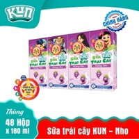 1thg 12 lốc 48 hộp 180ml sửa kun trái cây nho.đậm đặc thơm ngon dinh dưỡng cần thiết cho mọi lứa tuổi