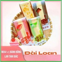 1thùng 20cai Bánh bông lan tam giác đài Loan, nhiều vị ăn vặt