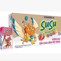 1thùng (48hộp x 110ml)Sữa chua uống Susu IQ  hương dâu , hương cam mới Vinamilk