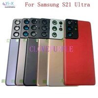 1x Cửa Sau Vỏ Pin Nhà Ở Cho Samsung S21 Ultra 5G G998 Ốp điện thoại Có Ống Kính Máy Ảnh Linh Kiện Sửa Chữa