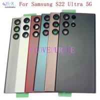 1x Cửa Sau Vỏ Pin Nhà Ở Cho Samsung S22 Ultra 5G S908 Ốp điện thoại Có Ống Kính Máy Ảnh Linh Kiện Sửa Chữa