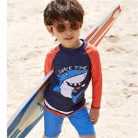 [2-10 Tuổi] Bộ đồ bơi dài tay hoạt hình Shark Boys Split Sunscreen Middle Big Kids Swim Trunks Boys Baby Kids Surfing Suit