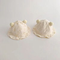 [2-18 tháng] Mũ xô bóng đôi dễ thương cho bé sơ sinh Mũ mùa xuân thu ấm áp cho bé QN409