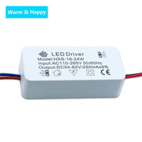 2-3W 3-5W 4-7W 8-12W 13-18W 18-24W 250mA Bộ điều khiển cách ly LED AC110-265V Biến áp dòng điện không đổi cho đèn chiếu sáng