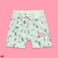 [2-9kg] Quần Short Cotton Bé Trai QSBT  - Xanh Ngọc Kem
