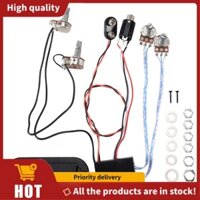 2 Band Active Bass Guitar EQ Equalizer Preamp Circuit Pickup Đen
