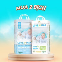[2 BỊCH] Tã Bỉm Love Max Mỏng Nhẹ, 100% Organic An Toàn Cho Làn Da Của Bé