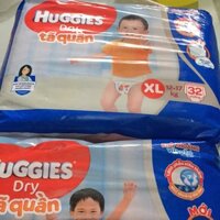 2 bịch tã quần sai đại huggies mẫu mới m40/l36/xl32