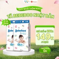 [2 BỊCH] Tã/bỉm dán BEBEBOO thương hiệu Nhật Bản siêu thấm hút, khóa ẩm nhanh 3 lần size NB/S/L/M từ 50 miếng