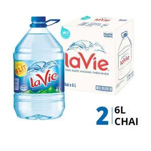 2 bình nước khoáng LaVie 6 lít