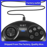 2 Bộ Điều Khiển Trò Chơi Cho SEGA Genesis Cho 16 Bit Tay Cầm Bộ Điều Khiển 6 Nút Tay Cầm Chơi Game Cho SEGA MD Phụ Kiện Trò Chơi Màu Đen